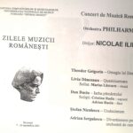 Afiș concert Nicolae Iliescu si PHILARMONIA București